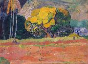 At the Foot of a Mountain Paul Gauguin